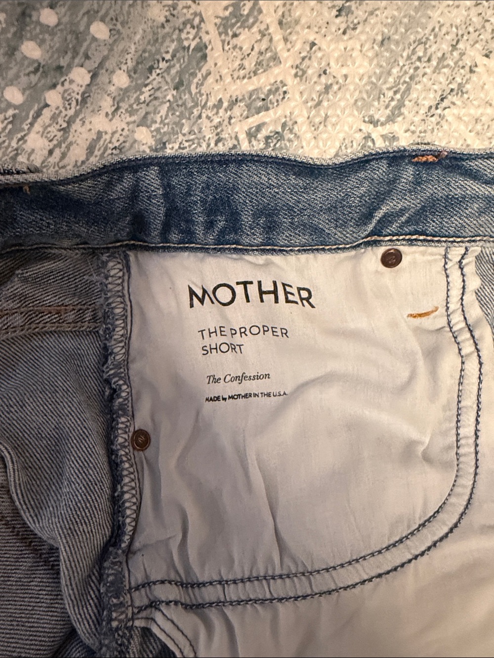 MOTHER Superior The Proper Short “The Confession” Size 28 - Picture 4 of 6